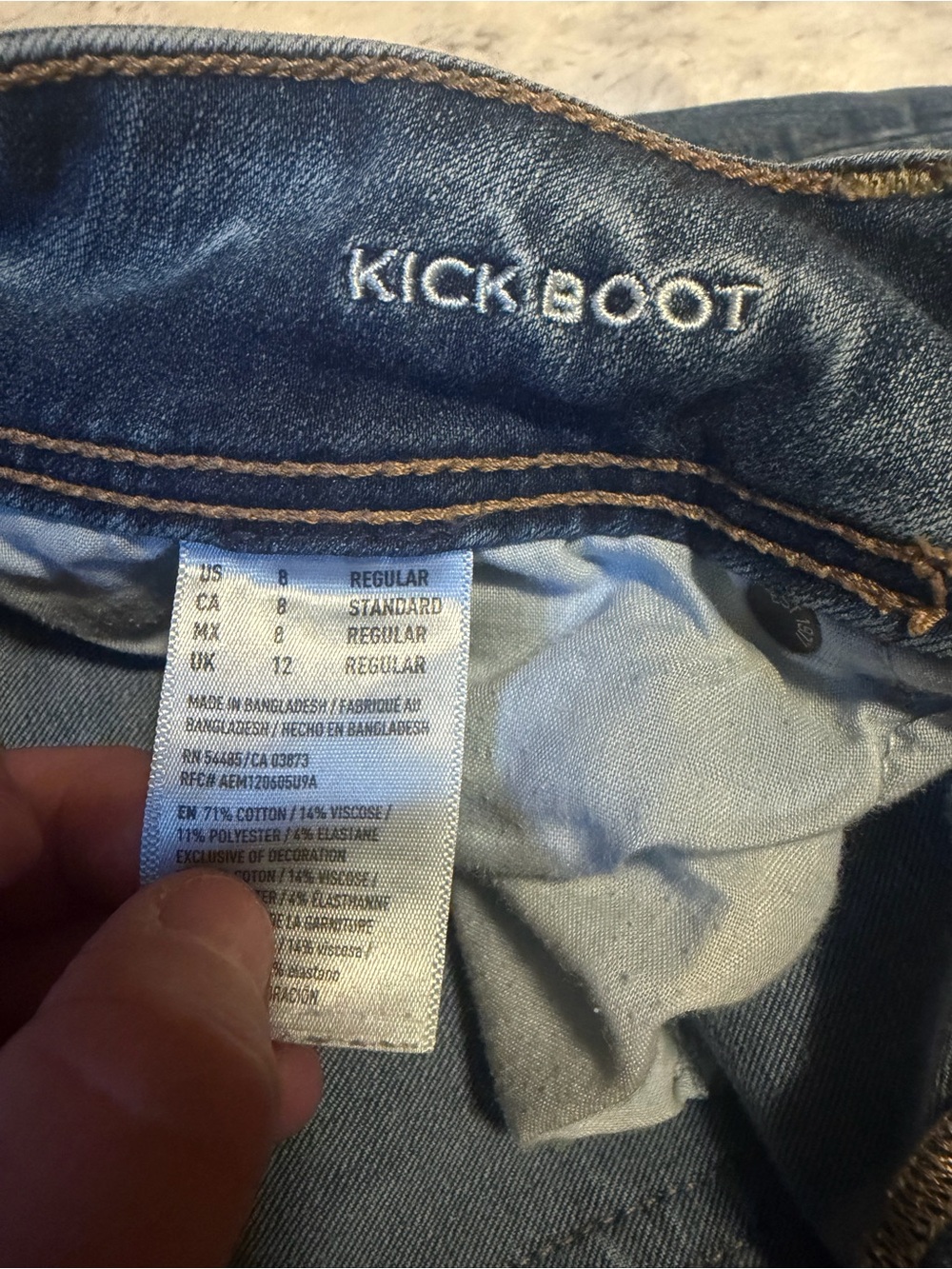 American Eagle Outfitters woman’s Kick Boot Jeans - Denim Blue